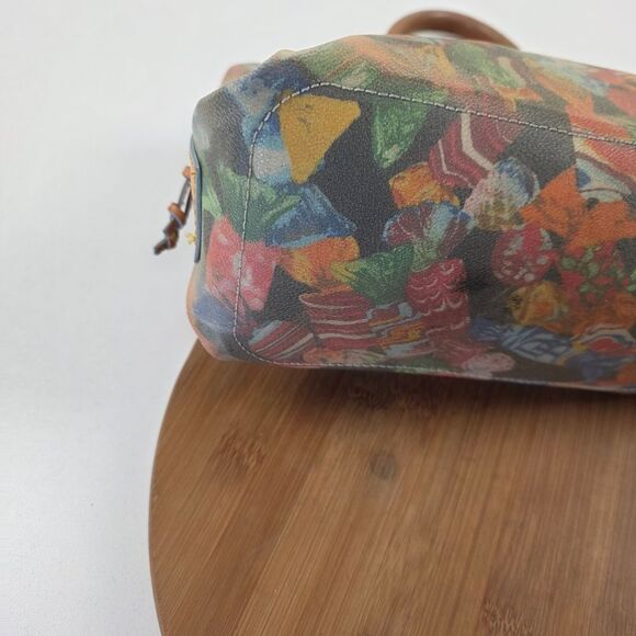 Dooney and Bourke Candy Print Purse, Coated Canvas With Leather Accents Handbag - Picture 7 of 12
